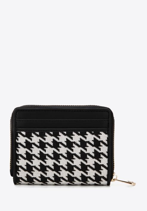 Kisméretű mintás női pénztárca, krém-fekete, 97-1E-502-X1, Fénykép 3