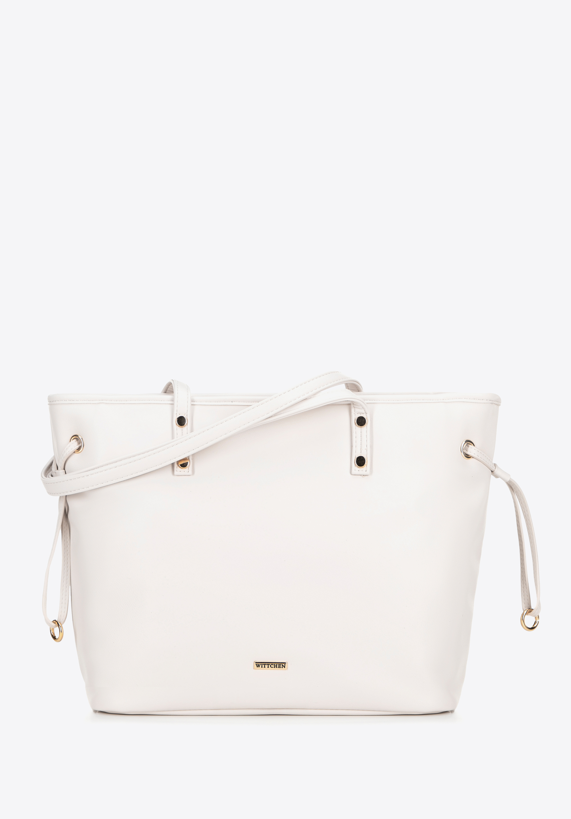 Ökobőr shoppertáska húzózsinórral, krém, 100-4Y-203-9, Fénykép 1