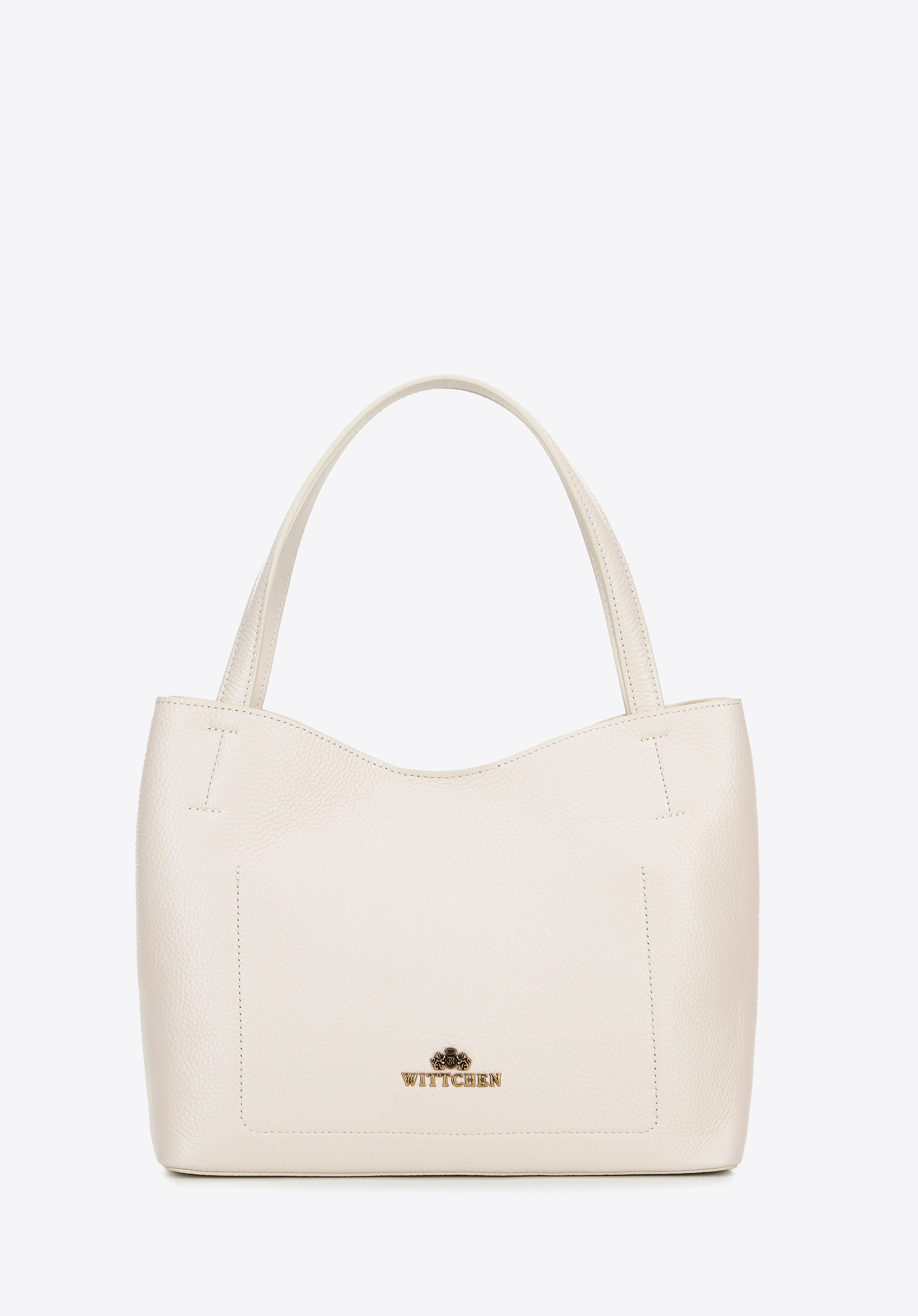 Női bőr táska kozmetikai táskával, krém, 100-4E-219-0, Fénykép 1