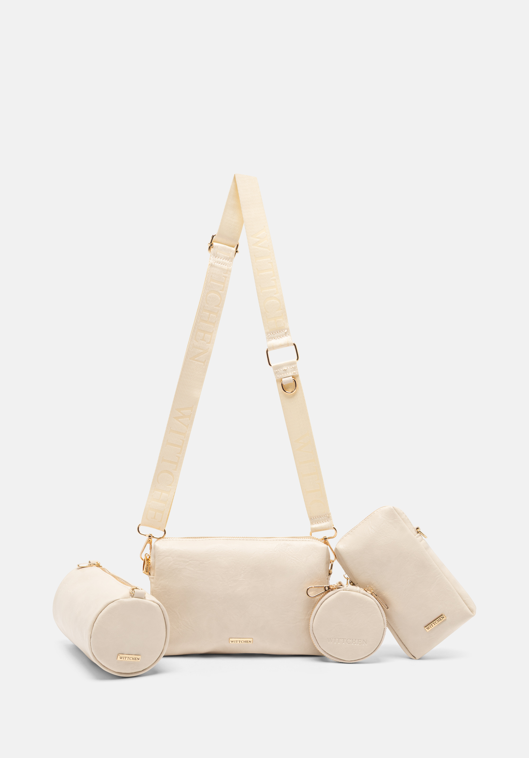 Crossbody kabelky z umělé kůže, krémová, 100-4Y-420-N, Obrázek 1