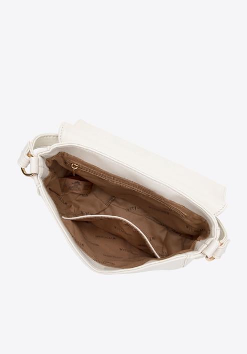 Dámská crossbody kabelka z umělé kůže s detailem propleteného řetízku, krémová, 98-4Y-515-1G, Obrázek 3