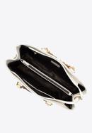 Dámská kožená kabelka s bambusovou rukojeti, krémová, 98-4E-623-1, Obrázek 3