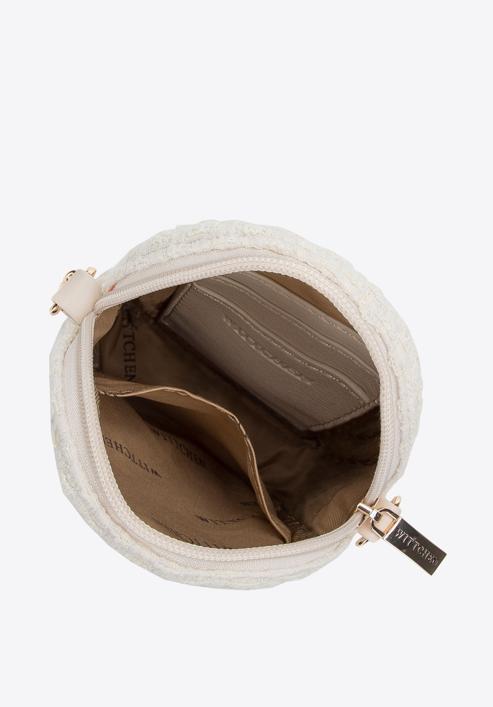 Dámská mini kabelka s lesklým hmyzem, krémová, 98-2Y-208-9, Obrázek 3