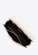 Dámská prošívaná kožená kabelka  s lemovanou klopou, krémová, 98-4E-209-9, Obrázek 4