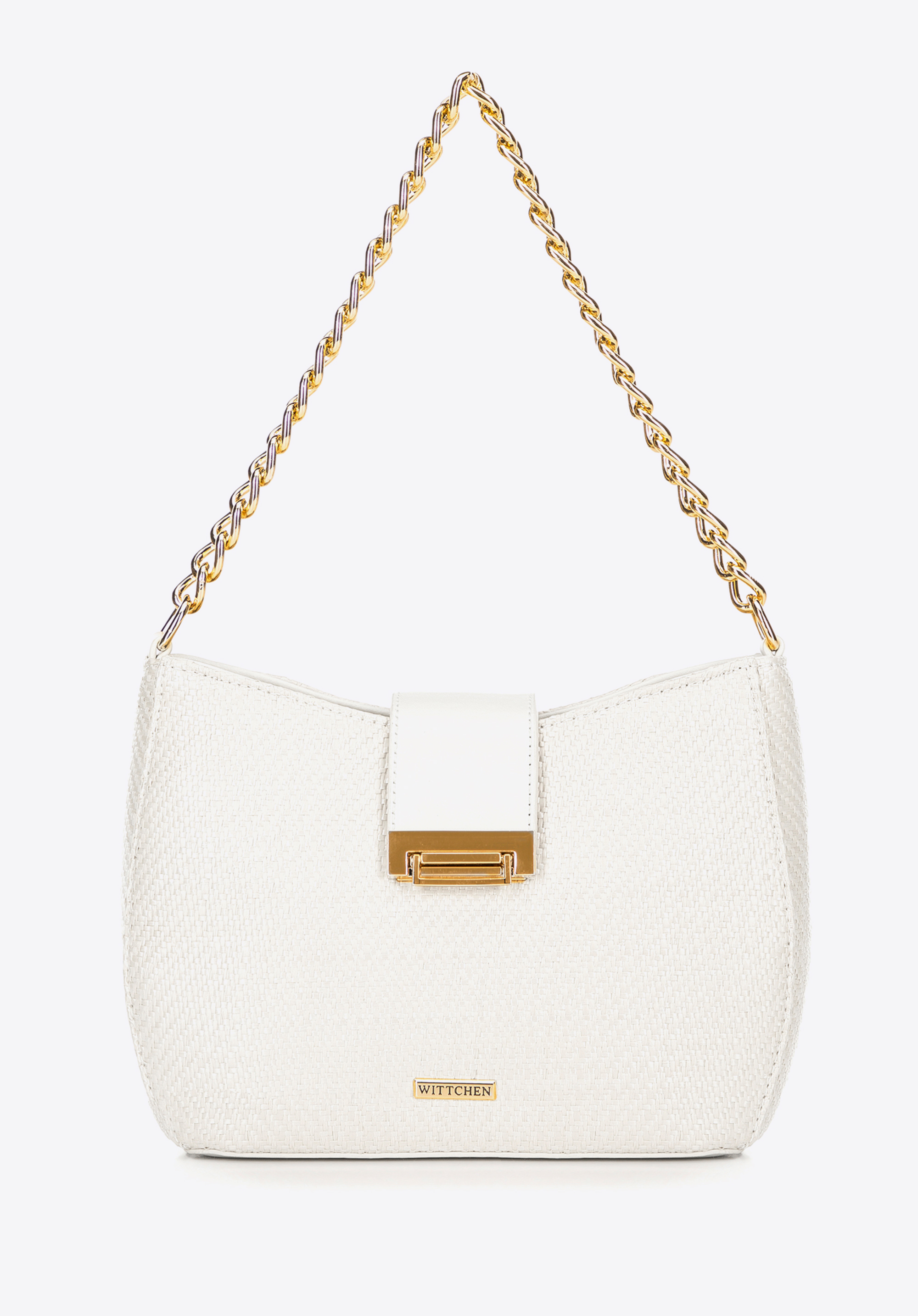 Dámská tkaná crossbody kabelka, krémová, 100-4Y-415-0, Obrázek 1
