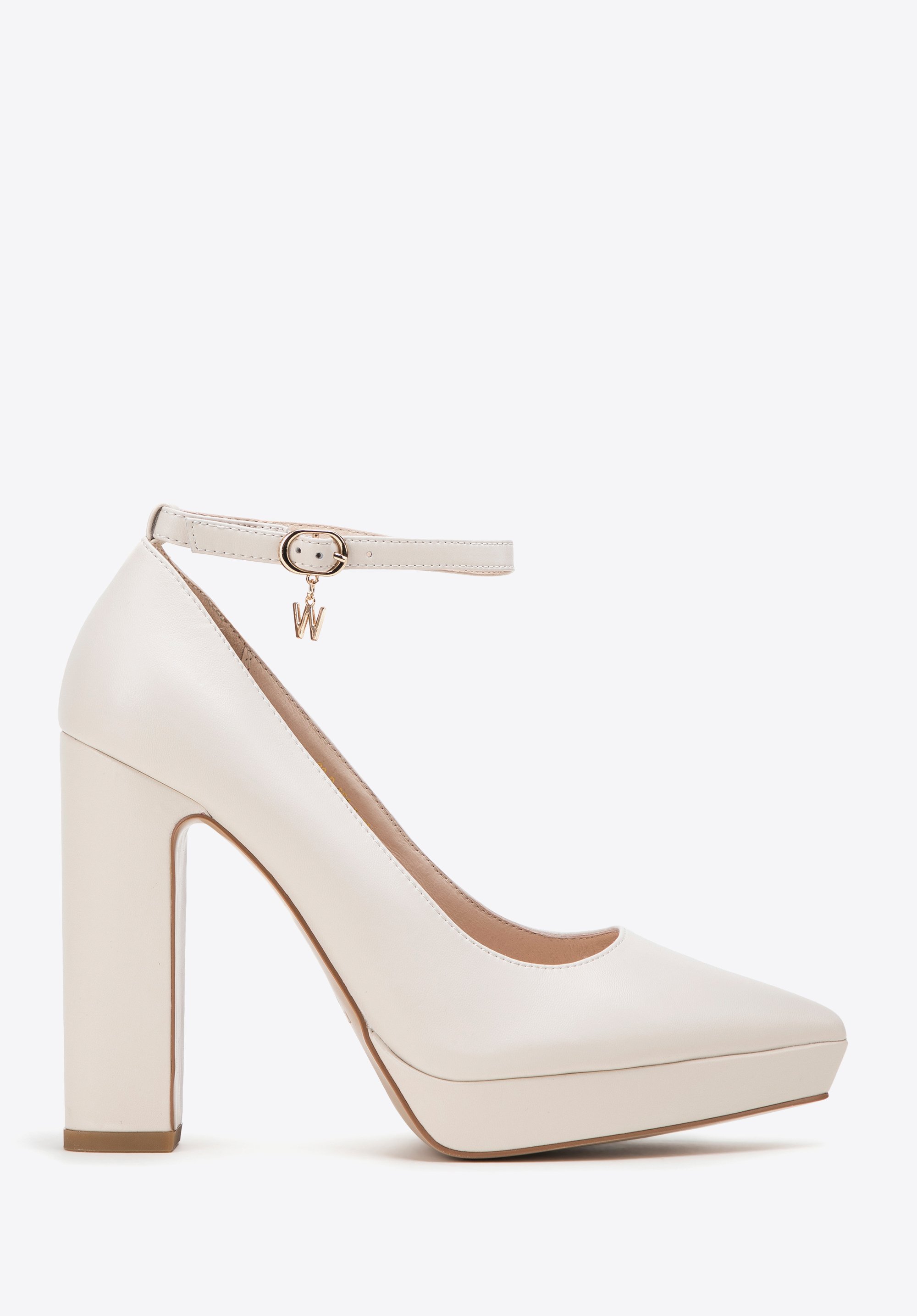 Dámské kožené kurty, krémová, 98-D-951-P-40, Obrázek 1