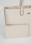 Klasická velká dámská kabelka z ekologické kůže, krémová, 98-4Y-501-1, Obrázek 6