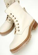 Klasické dámské kožené boty, krémová, 97-D-304-1-36, Obrázek 6