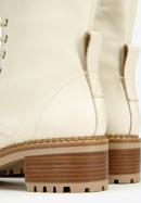Klasické dámské kožené boty, krémová, 97-D-304-1-36, Obrázek 7