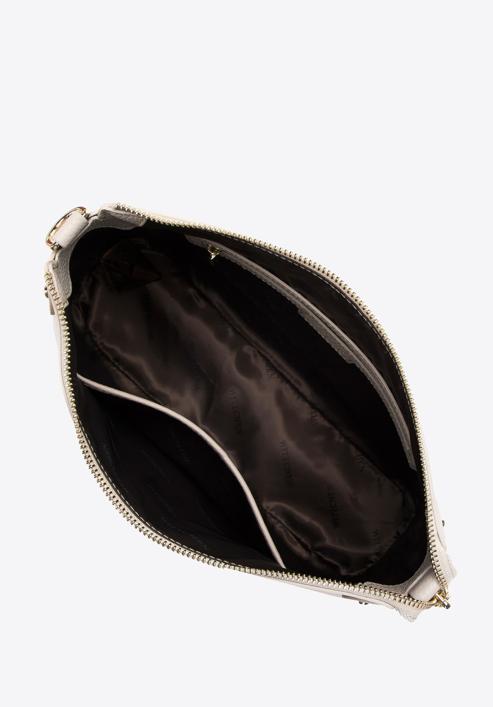 Kožená dámská kabelka s malými nýtky, krémová, 98-4E-606-0, Obrázek 3