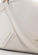 Kožená dámská kabelka s malými nýtky, krémová, 98-4E-606-0, Obrázek 4