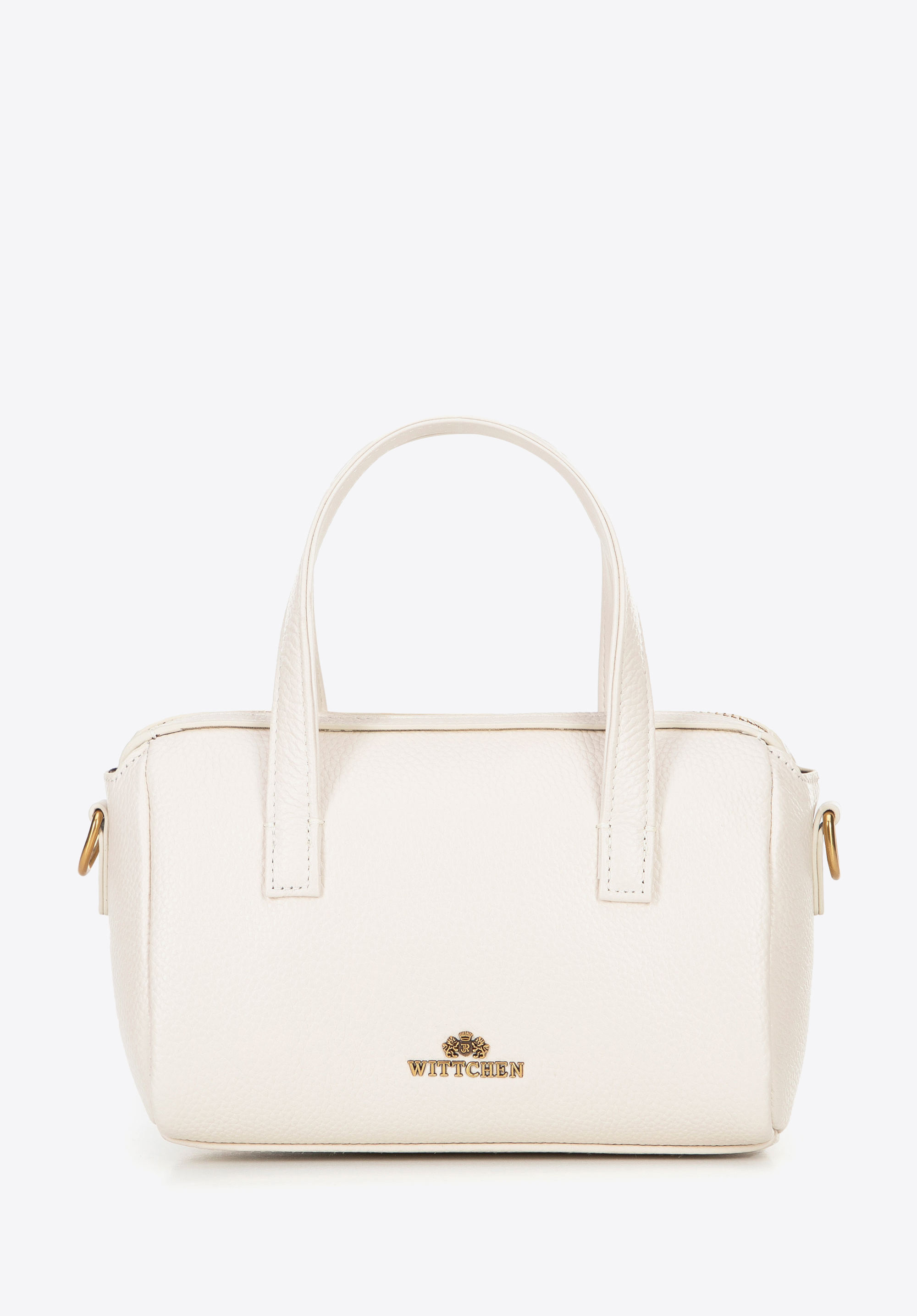 Women''s small leather tote bag, krémová, 100-4E-212-0, Obrázok 1