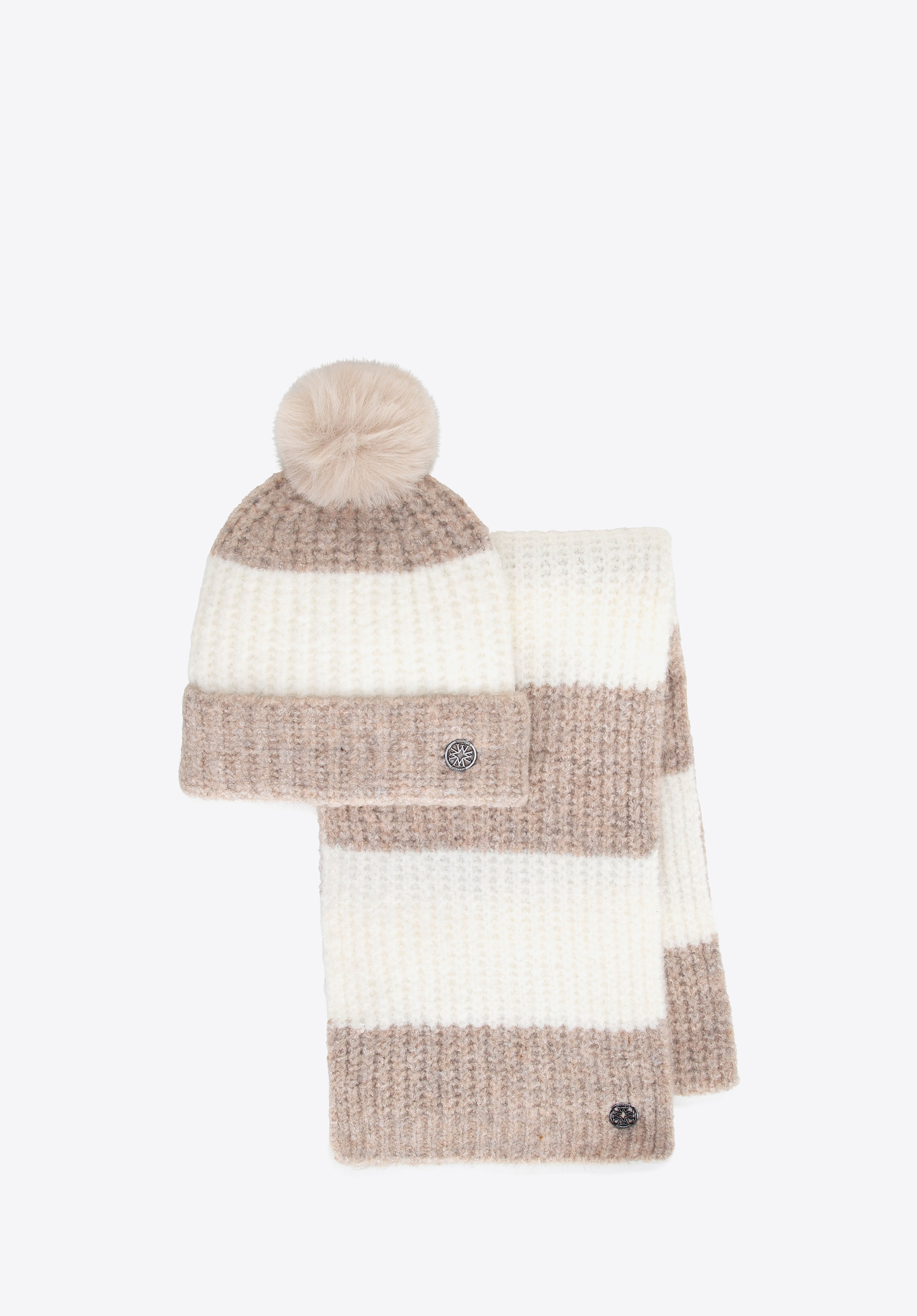 Dámská zimní souprava s příměsí vlny, krémově béžová, 101-SF-210-09, Obrázek 1