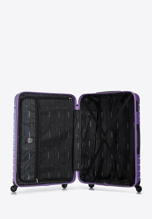 ABS Nagy bőrönd geometriai mintával, lila, 56-3A-753-11, Fénykép 5