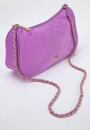 Baguette-Tasche aus Nylon für Damen an Kette, lila, 95-4Y-761-6, Bild 4