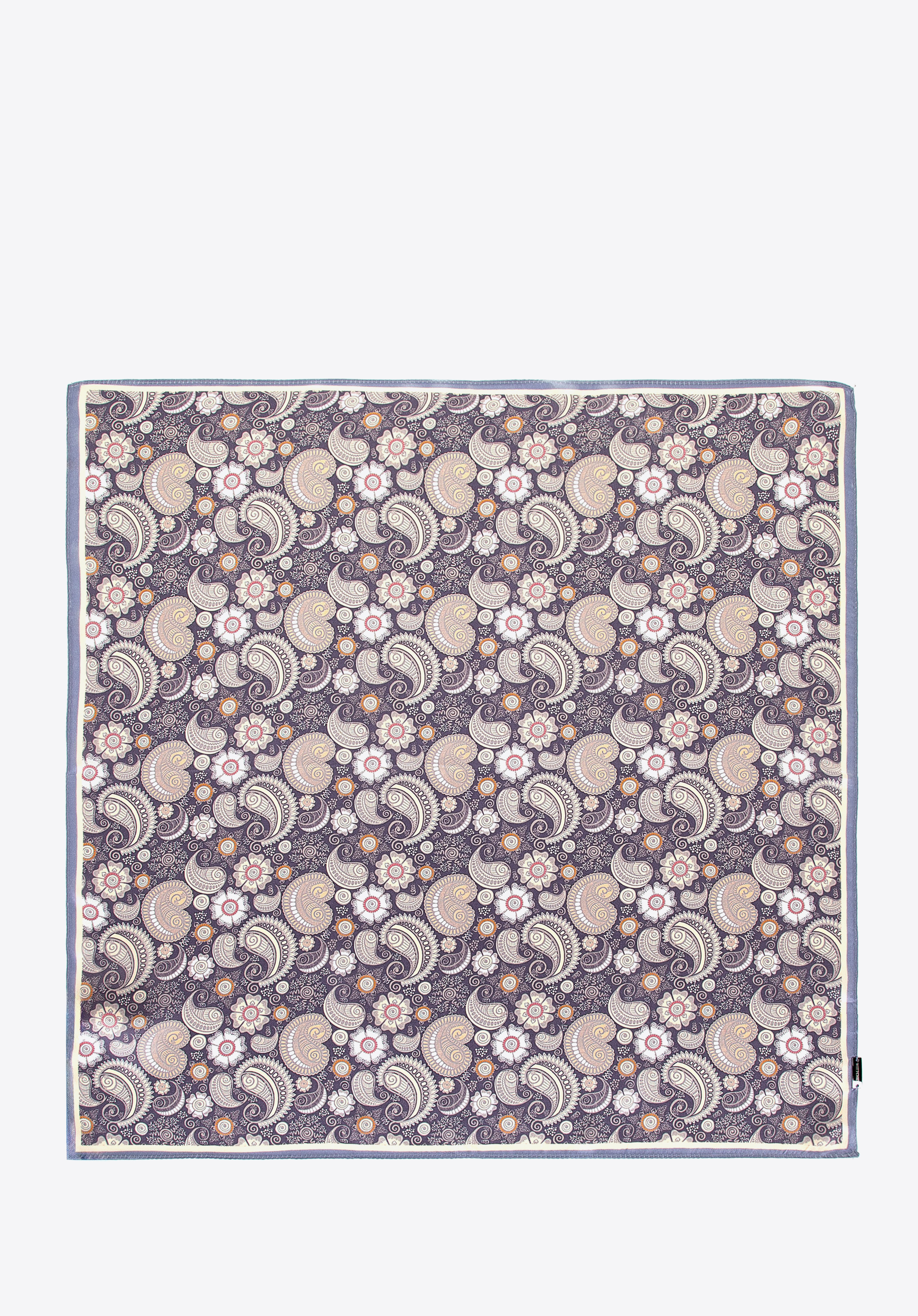 Damen-Seidenschal mit Blumenmuster, lila, 100-7D-S20-X6, Bild 1