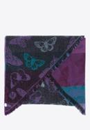 Pillangós női sál, lila-fekete, 91-7D-X29-X1, Fénykép 4