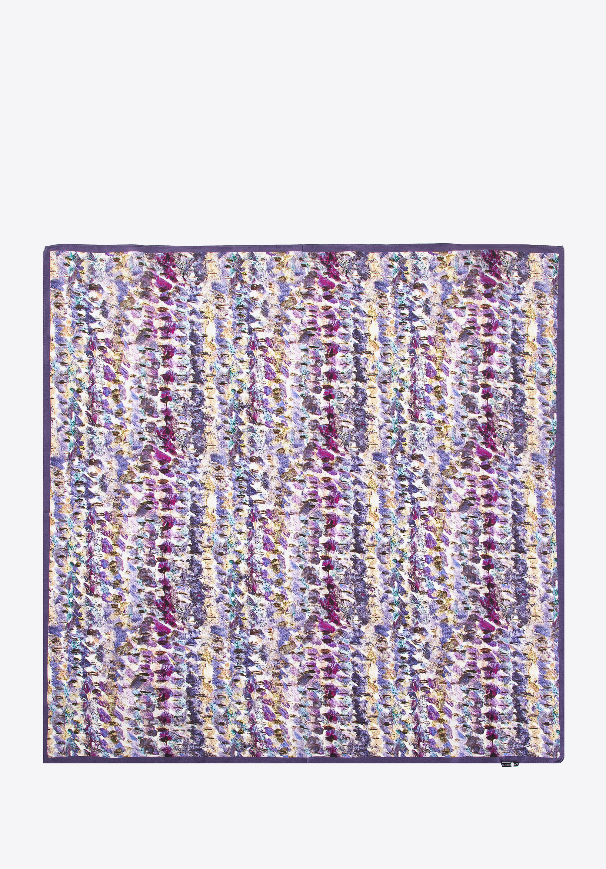 Damen Seidenschal mit abstraktem Muster, lila-gelb, 100-7D-S01-X30, Bild 1