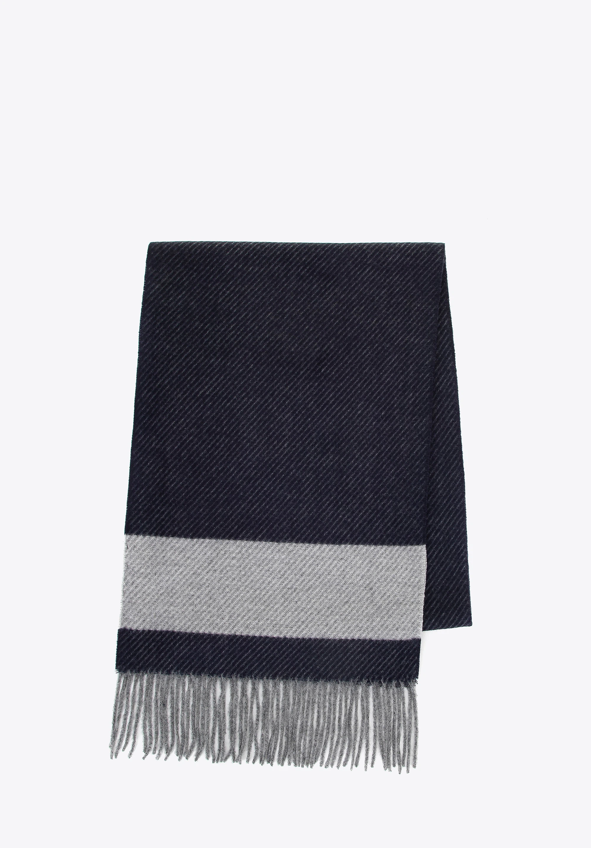 Schmaler Herrenschal, lila-grau, 100-7X-00X-X4, Bild 1