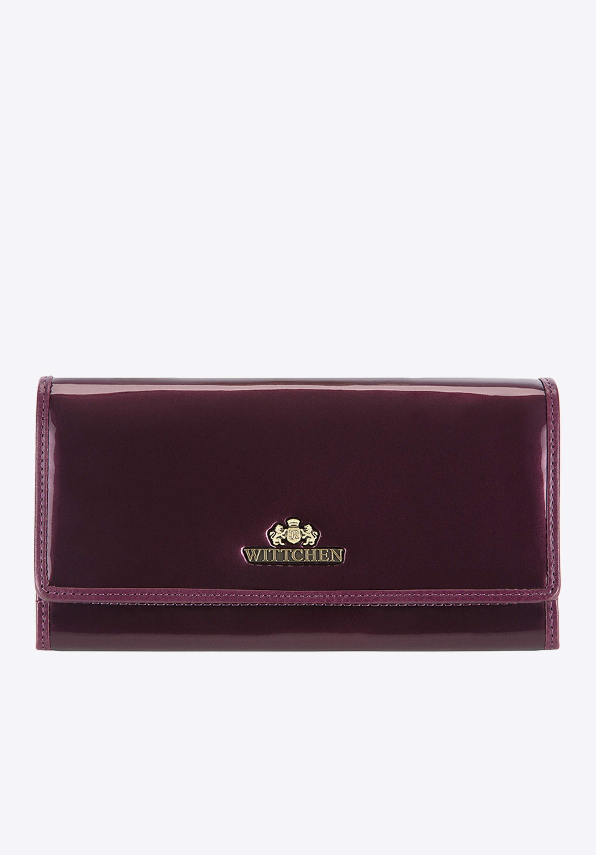 Damen Geldbörse aus Lackleder groß, lila, 25-1-052-1, Bild 1