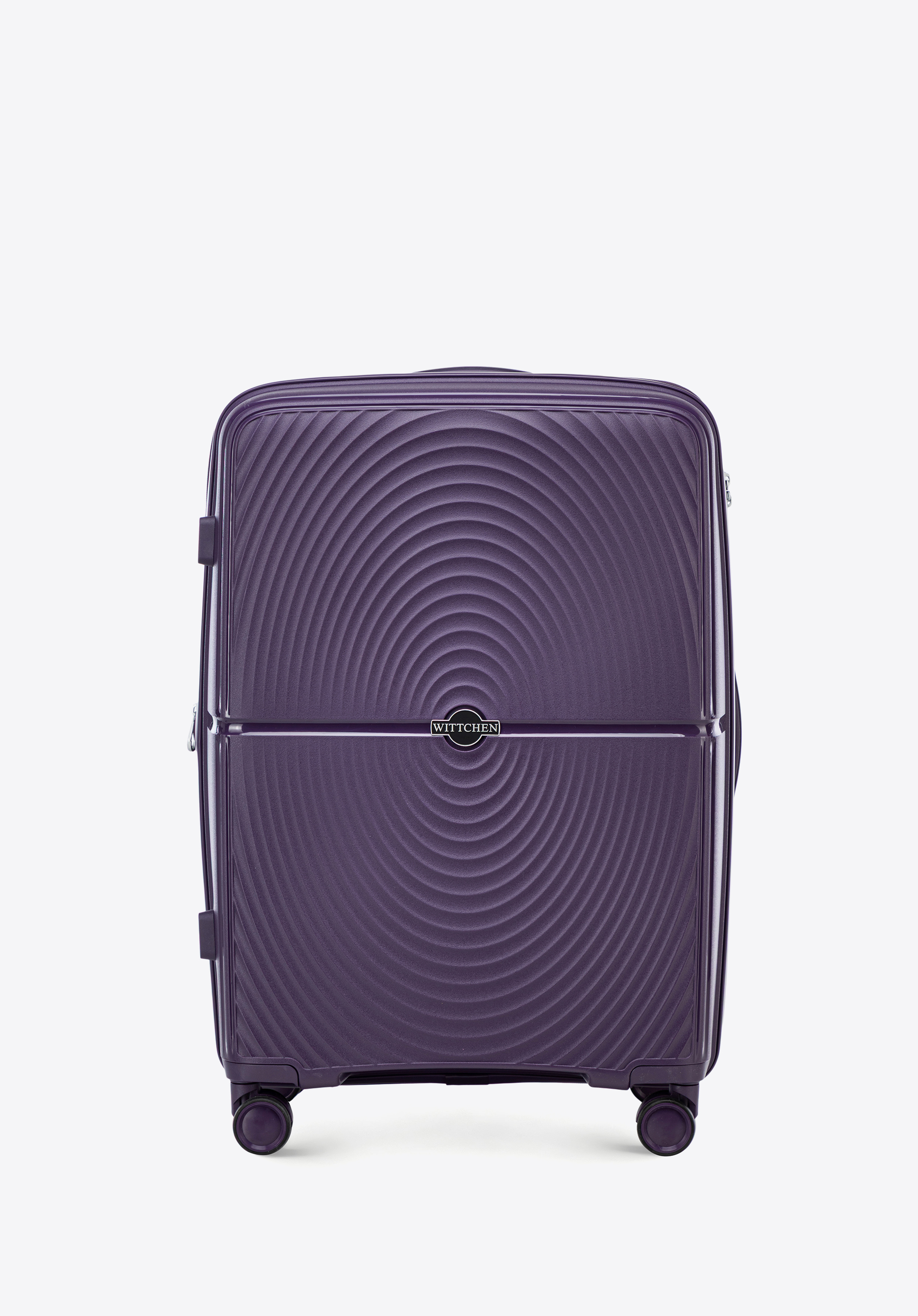 Közepes polipropilén bőrönd kör mintával, lila, 56-3T-302-V, Fénykép 1