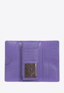 Női pénztárca, monogrammal dombornyomott lakkozott bőrből, lila, 34-1-413-FF, Fénykép 2