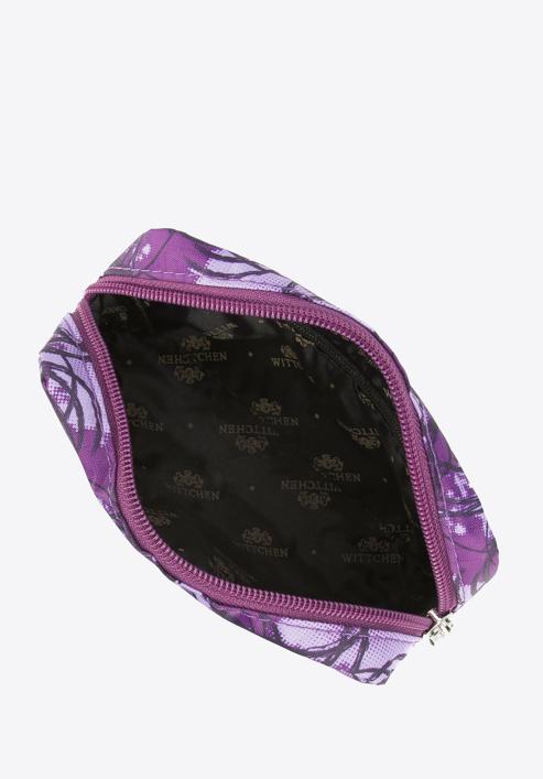 Kisméretű női neszeszer táska, lila-szürke, 95-3-101-P, Fénykép 3
