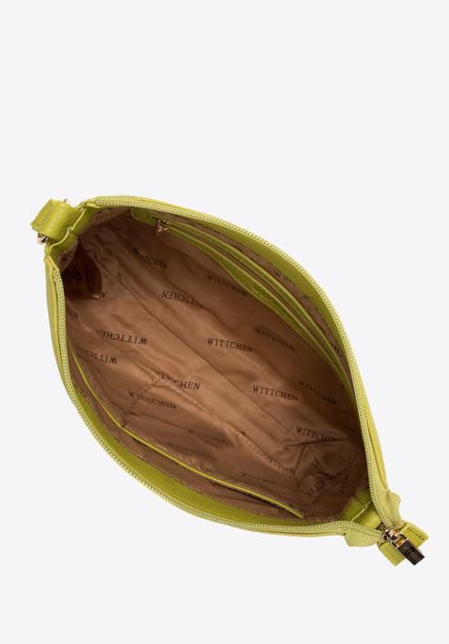 Dámská dvojitá kabelka z ekologické kůže s ozdobným řetízkem, limetka, 98-4Y-508-N, Obrázek 4