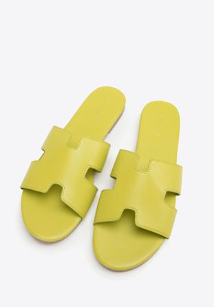 Dámské boty s geometrickým předem, limetka, 98-DP-501-Y-36, Obrázek 1