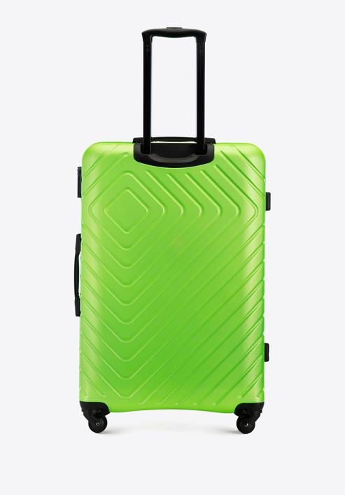 Großer Koffer  aus ABS mit geometrischer Prägung, limonengrün, 56-3A-753-11, Bild 3
