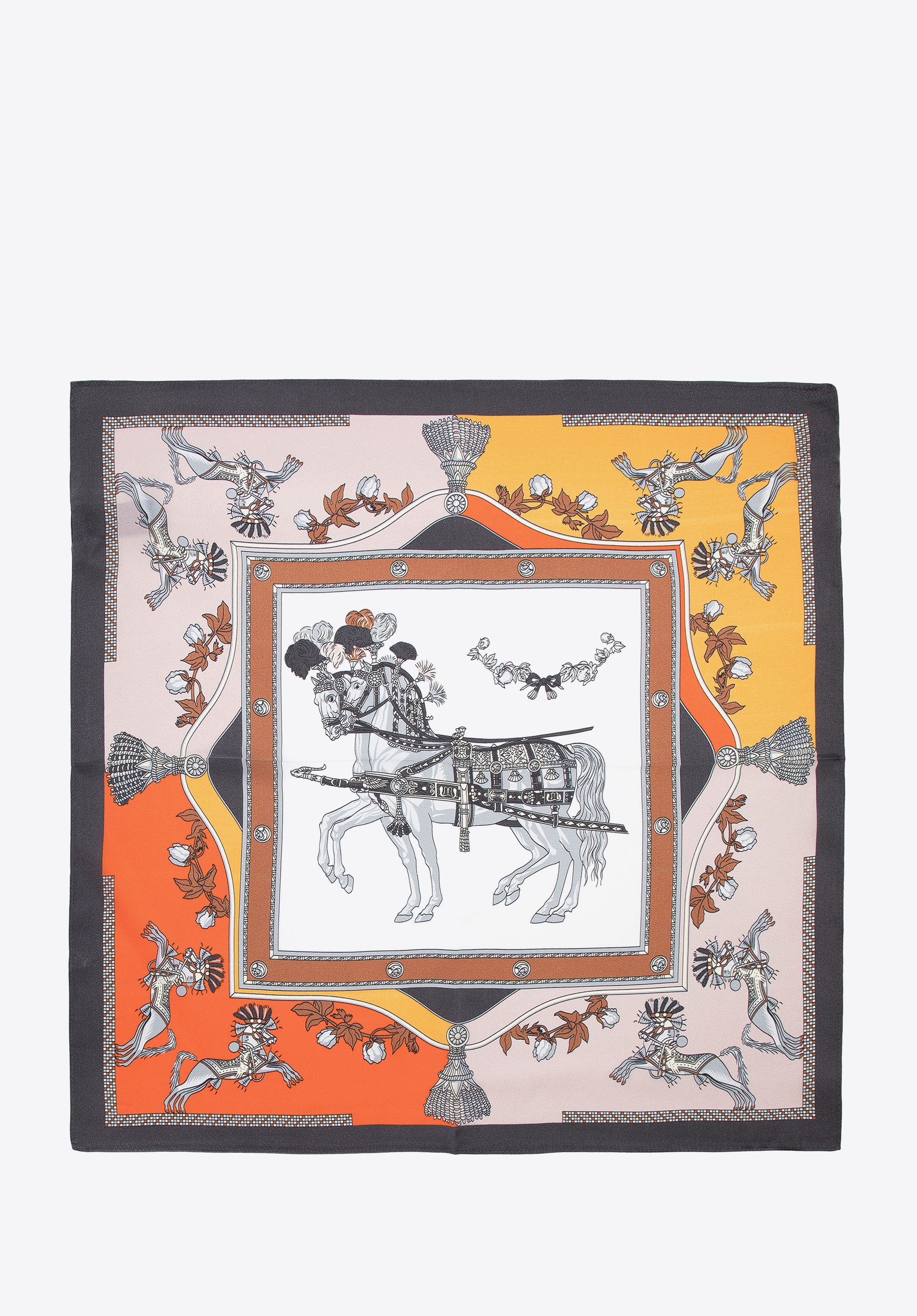 Seidenschal mit Muster, beige-orange, 100-7D-S20-X16, Bild 1