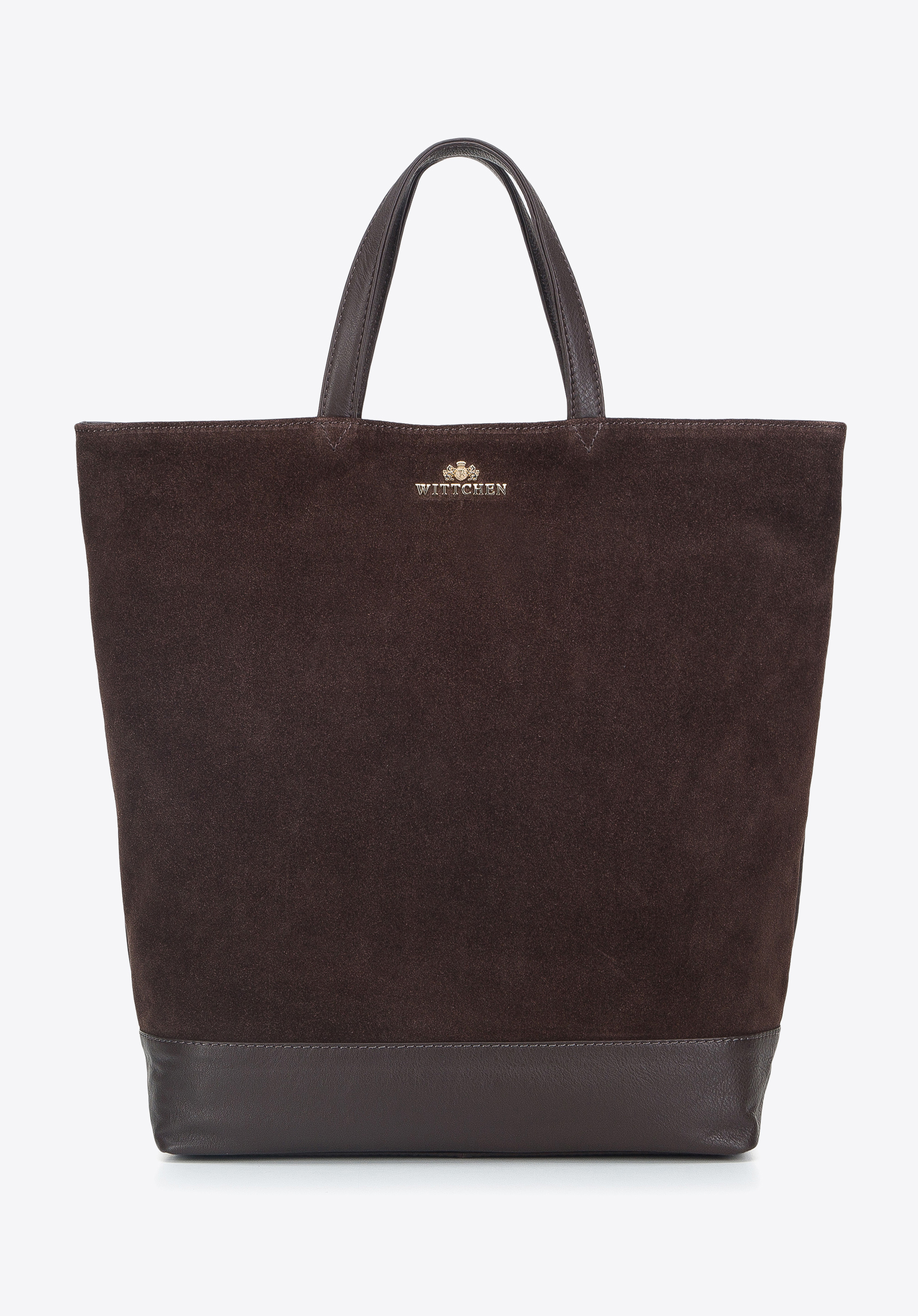 Geantă shopper din piele cu funcție de rucsac, maro - auriu, 95-4E-019-44, Fotografie 1