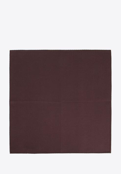 Batistă de buzunar din mătase într-o singură culoare, maro, 96-7P-001-5, Fotografie 3