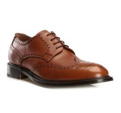 Brogues din piele pentru bărbați, maro, BM-B-501-5-40, Fotografie 1