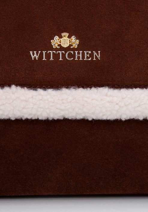 Geantă de damă din piele cu blană artificială, maro - crem, 97-4E-606-1, Fotografie 5