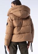 Jachetă de damă supradimensionată matlasată, cu manșete pe mâneci, maro deschis, 97-9D-401-P-L, Fotografie 5