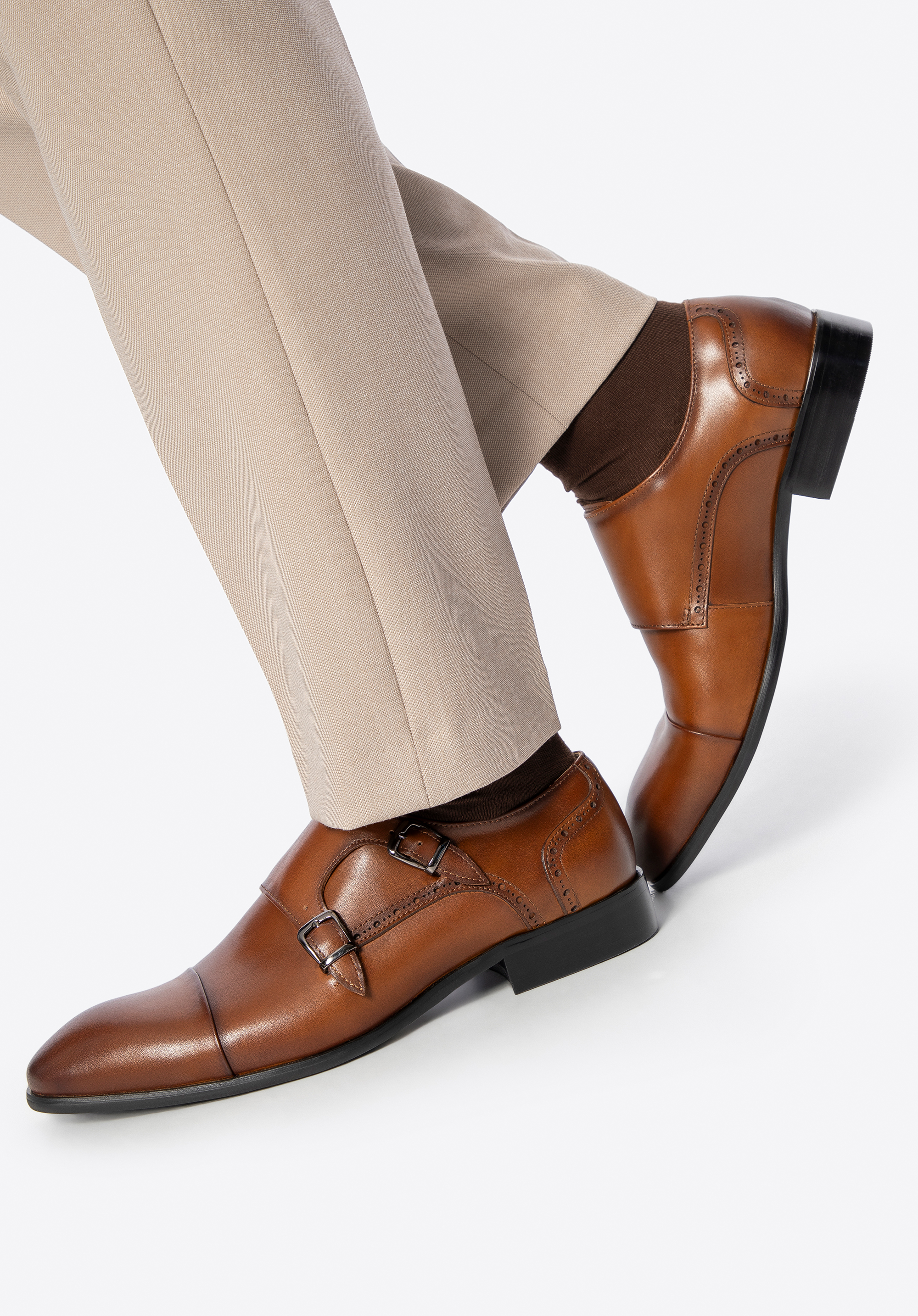 Pantofi bărbăteşti din piele, maro deschis, 100-M-517-5-40, Fotografie 1