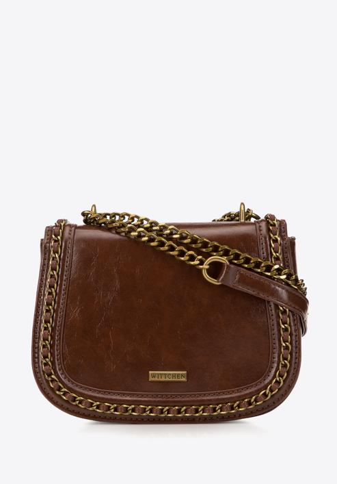 Geantă crossbody cu lanț de damă, maro, 98-4Y-002-1, Fotografie 1