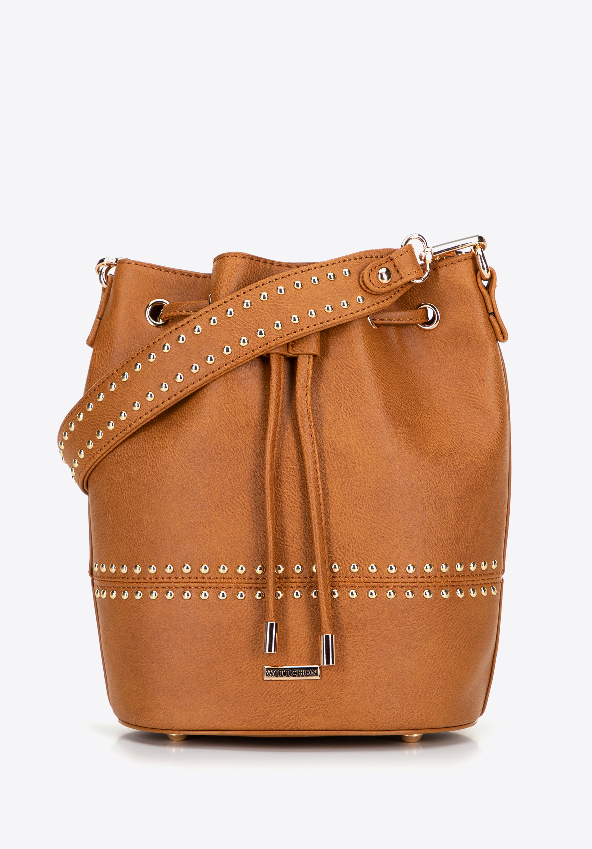 Geantă de damă cu șnur, maro, 100-4Y-208-5, Fotografie 1