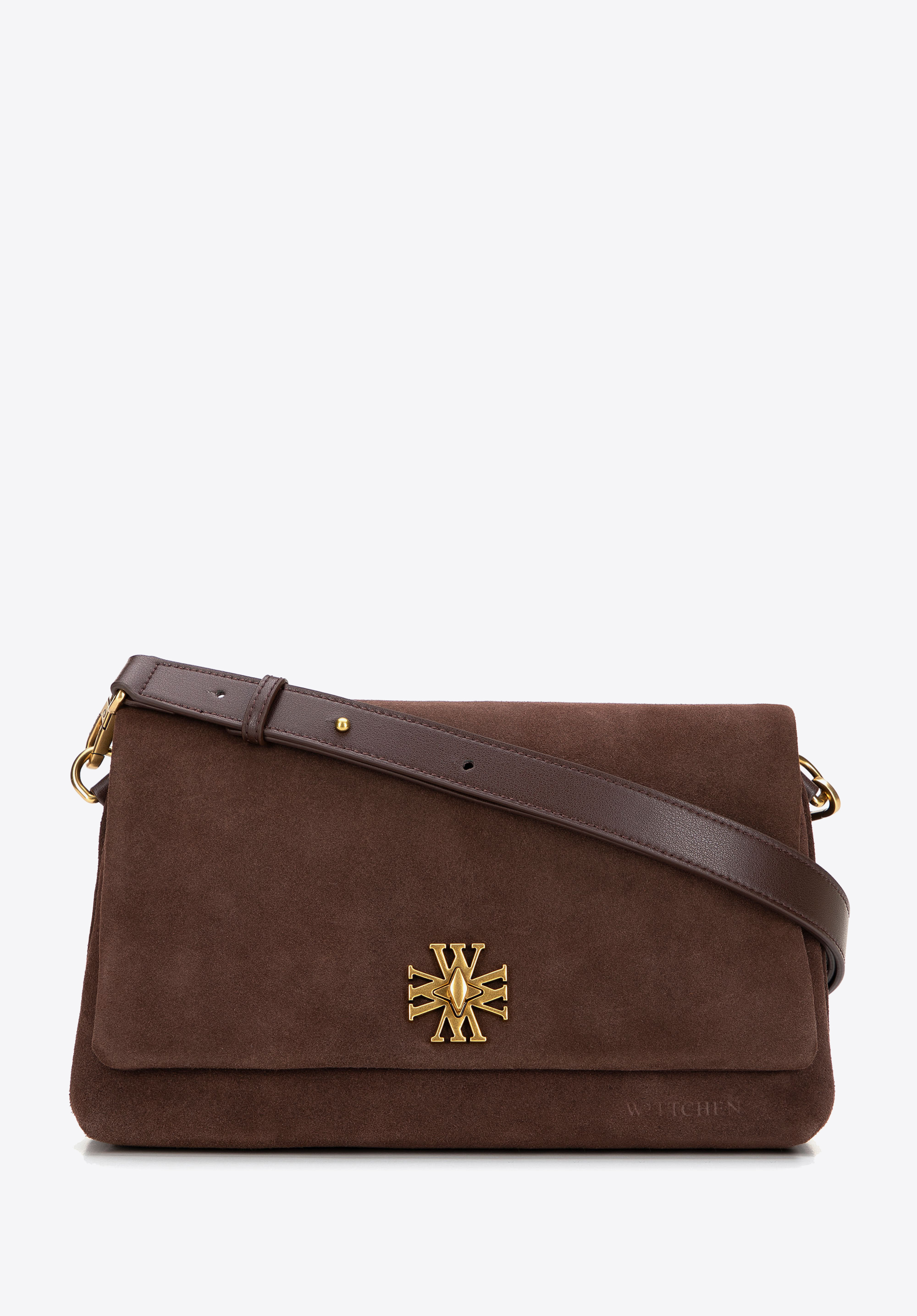 Geantă crossbody din piele întoarsă pentru femei | 101-4E-619