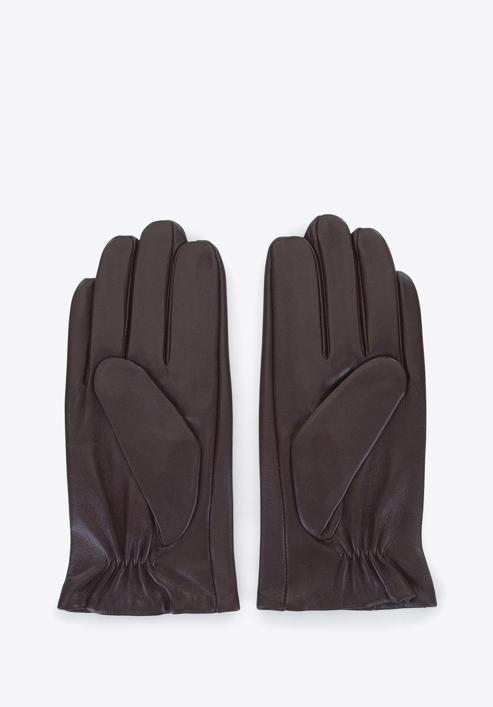 Mănuși pentru bărbați din piele netedă, maro închis, 45-6-457-1-S, Fotografie 2