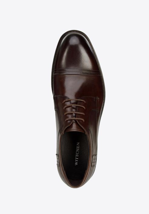 Pantofi bărbați Derby clasic din piele, maro închis, 96-M-504-4-39, Fotografie 5