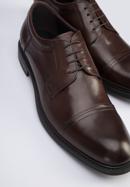 Pantofi bărbați Derby clasic din piele, maro închis, 95-M-503-1-45, Fotografie 7