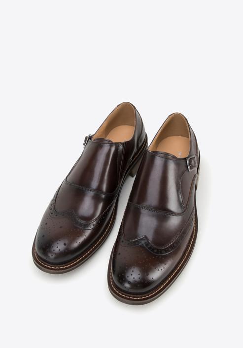 Pantofi din piele pentru bărbați, maro închis, 98-M-714-1-42, Fotografie 2