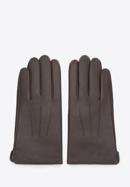 Mănuși de piele pentru bărbați cu cusături, maro, 44-6A-001-4-S, Fotografie 2