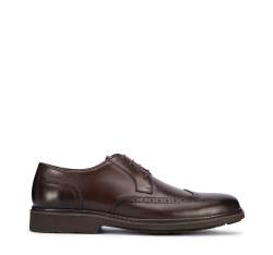 Pantofi bărbați Brogues pentru cu talpă ușoară, maro închis, 95-M-508-4-42, Fotografie 1