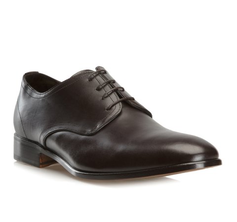 Pantofi Derby din piele pentru bărbați, maro închis, BM-B-574-4-40, Fotografie 1