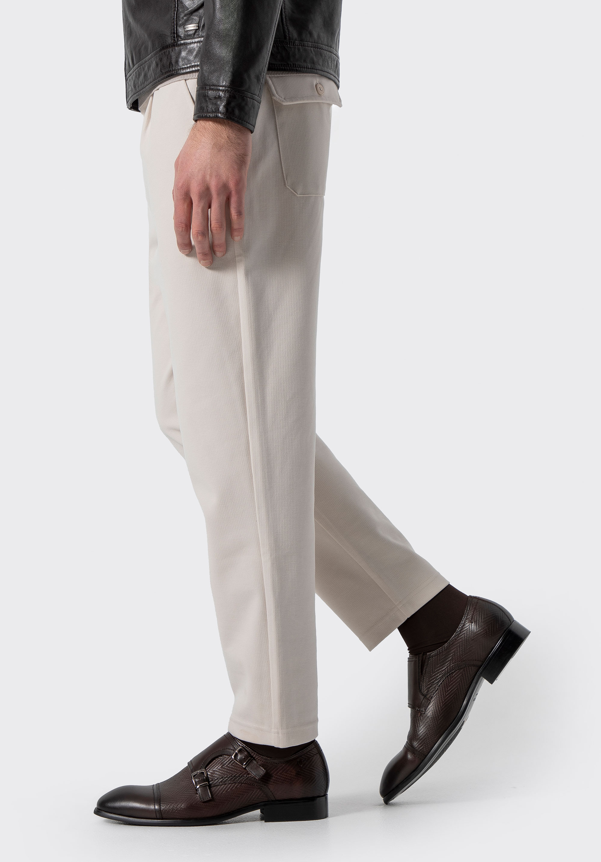 Pantofi din piele, maro închis, 100-M-509-4-40, Fotografie 1