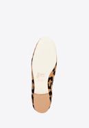 Pantofi de damă din piele de căprioară cu curea decorativă., maro - negru, 98-D-101-1-40, Fotografie 6