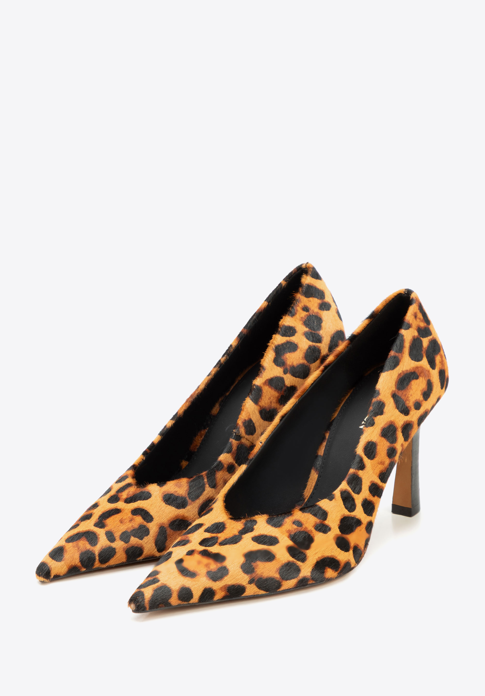 Pantofi sport din piele cu păr pe față, maro - negru, 102-D-357-4-39, Fotografie 1